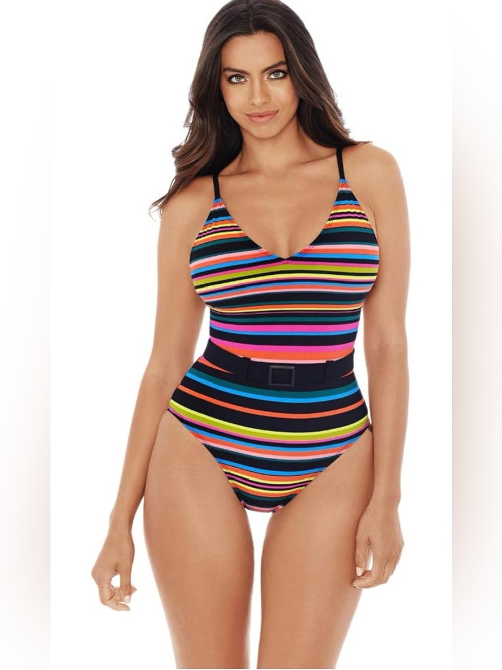 Skinny Dippers Women's Lucky Charm Belted Medallion Soft Cup One Piece Swimsuit
